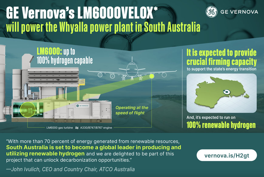 GE Vernova announces its first 100&nbsp;percent hydrogen-fueled aeroderivative gas turbine solution